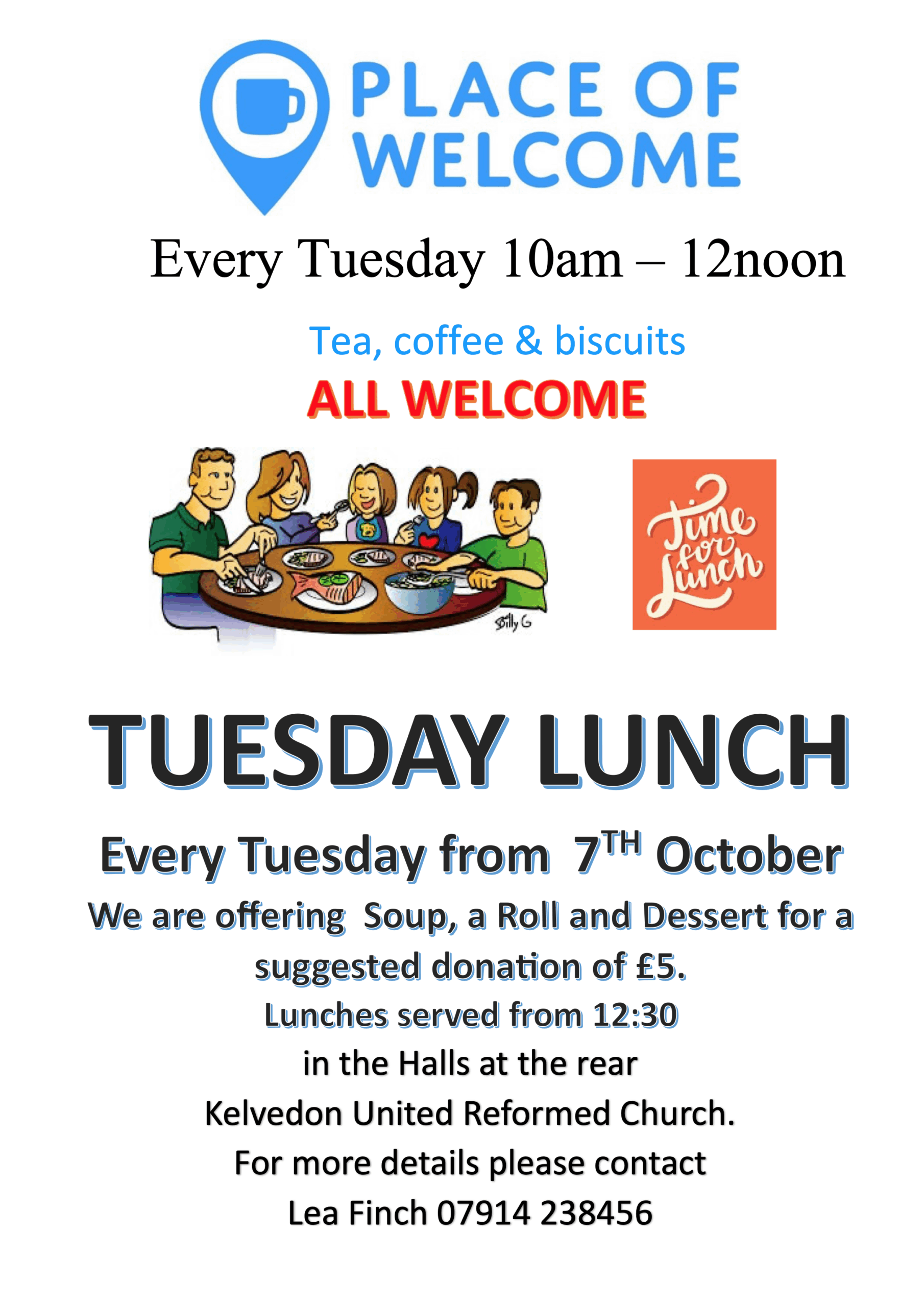Place of Welcome and Tuesday Lunch Winter 2025