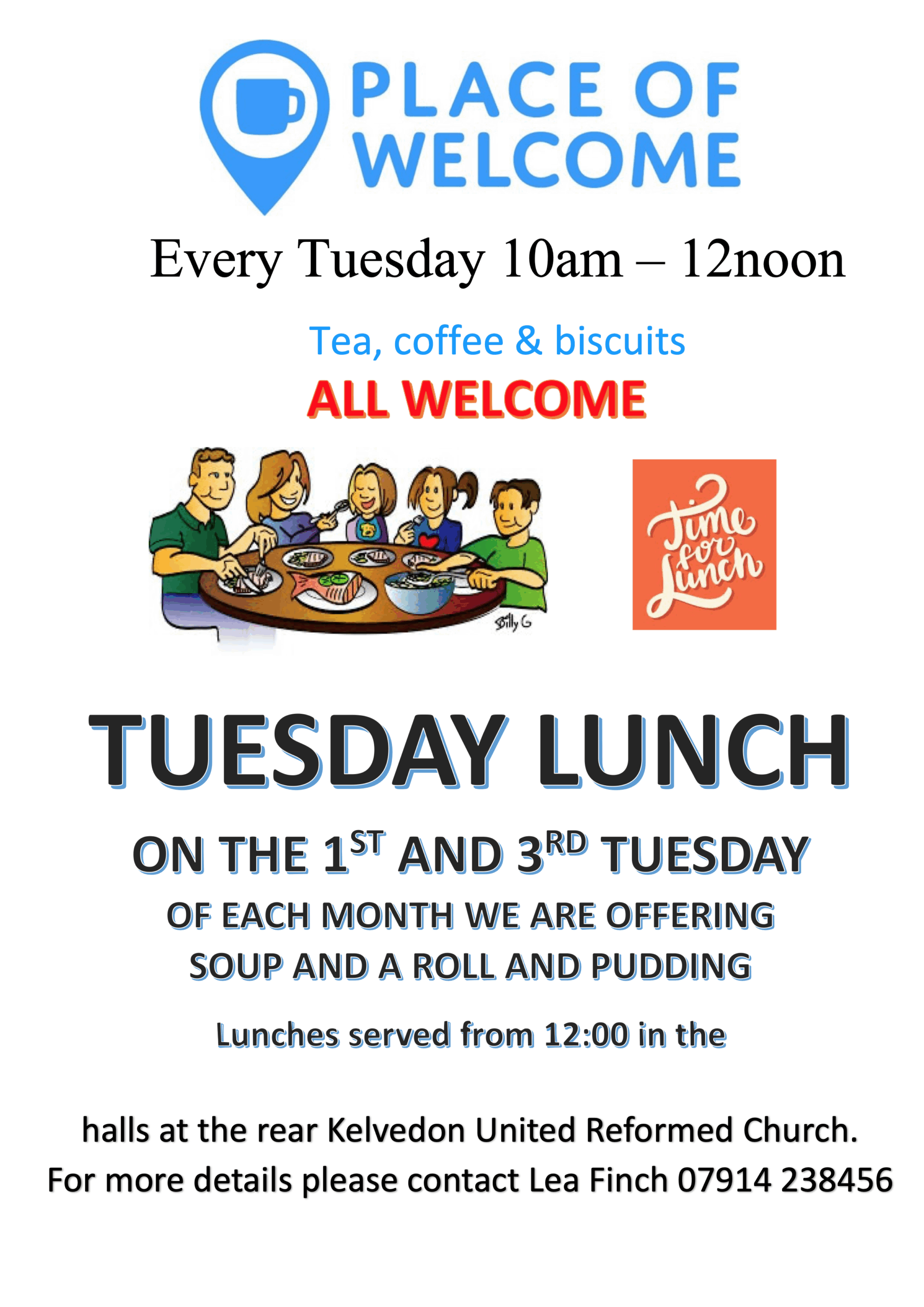 Place of Welcome and Tuesday Lunch Winter 2025